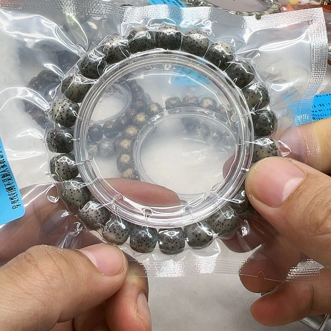 星月菩提手串75辉煌卡姿兰大眼睛灰冰石玉星月菩提单圈10