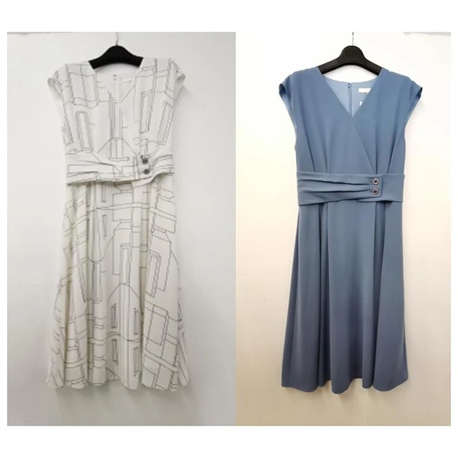 FALEMIG-歌系V领连衣裙修身裙EWD322Y04100