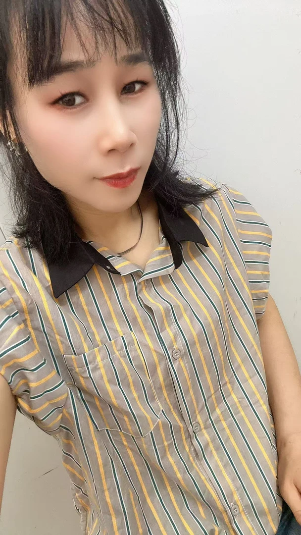 韩版宽松条纹下摆抽绳衬衫女短袖慵懒风气质百搭夏季上衣