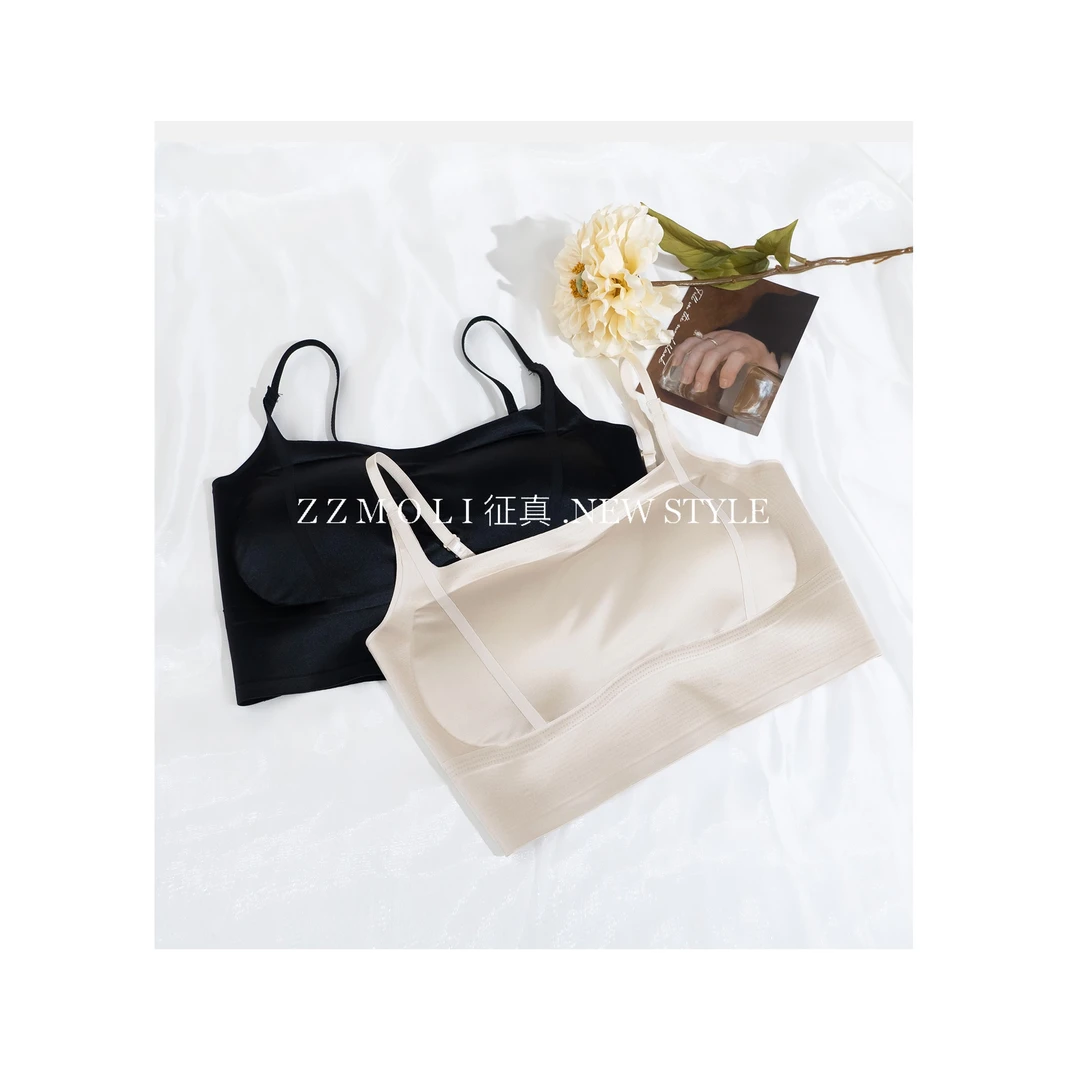 ZZMOLI通勤缎面无痕舒适吊带背心女修身显瘦打底内搭薄款ZBP7293