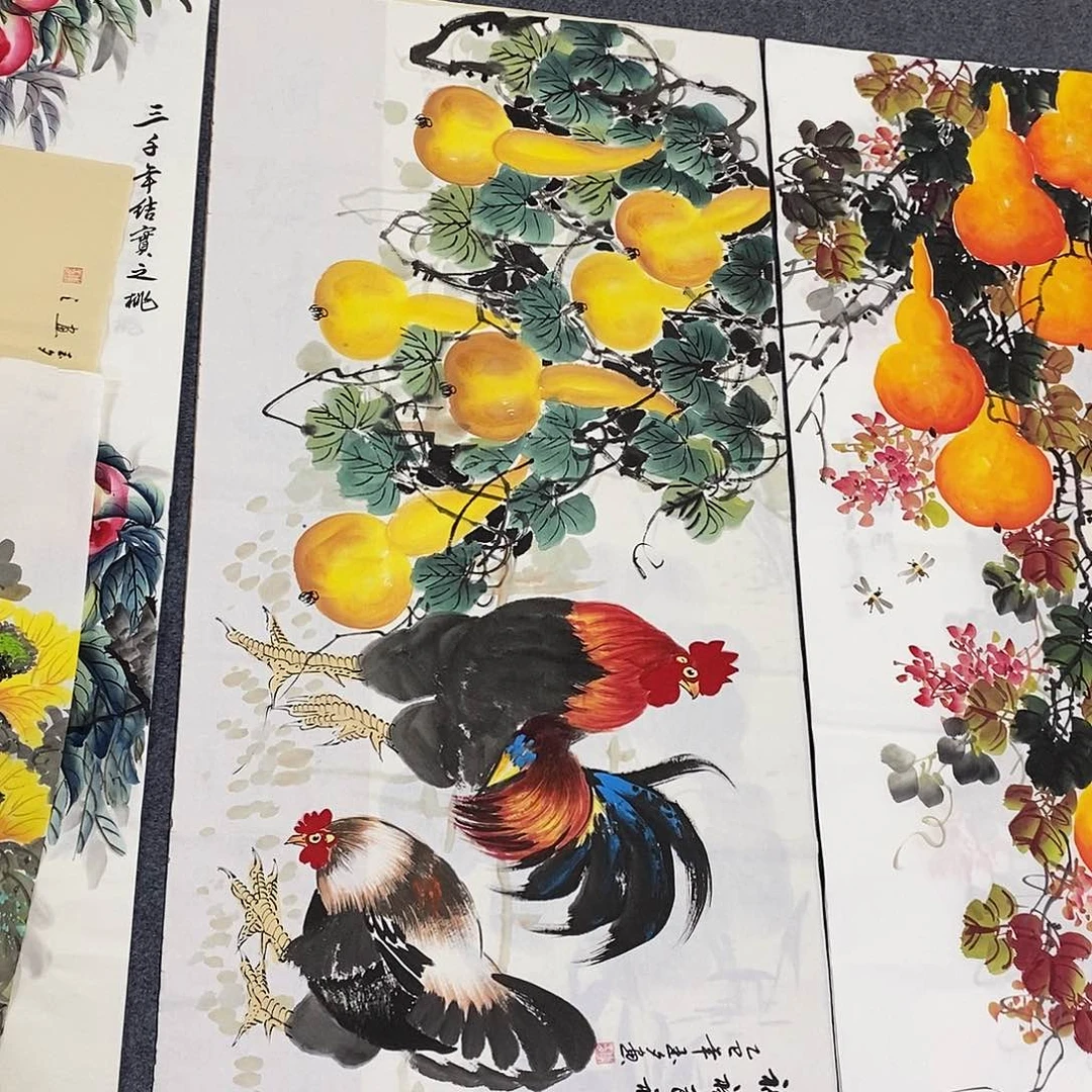 国画尺寸140✖️70四尺手绘画画画