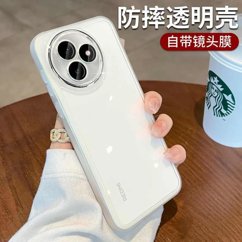 适用红米k80至尊版手机壳自带镜头膜全包k80/k70透明简约防摔软壳