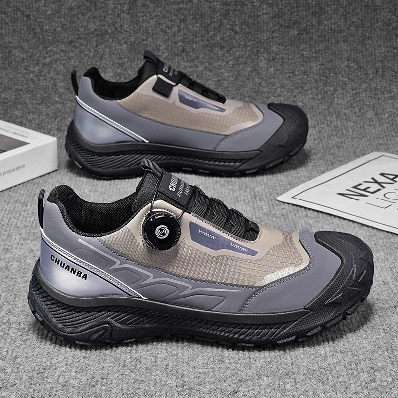 夏季官方男鞋四季款新款时尚潮流百搭户外旋转扣低帮休闲跑步鞋