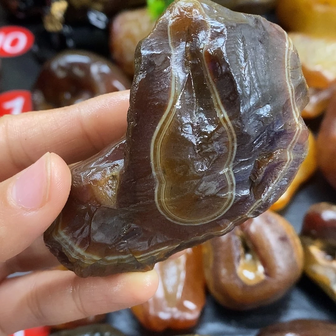 玛瑙/玉髓未镶嵌手把件