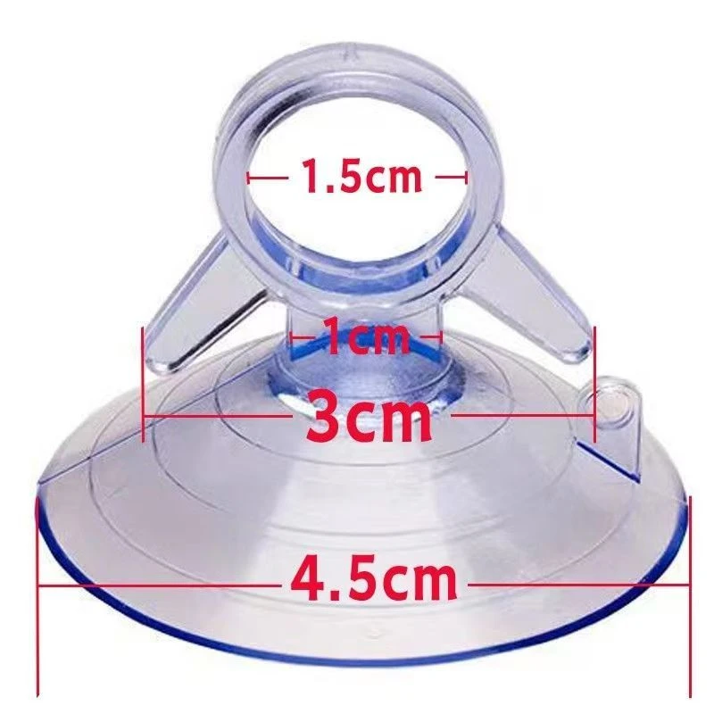 汽车遮阳挡吸盘4.5CM燕尾式吸盘透明强力固定装饰拉环遮阳窗帘板