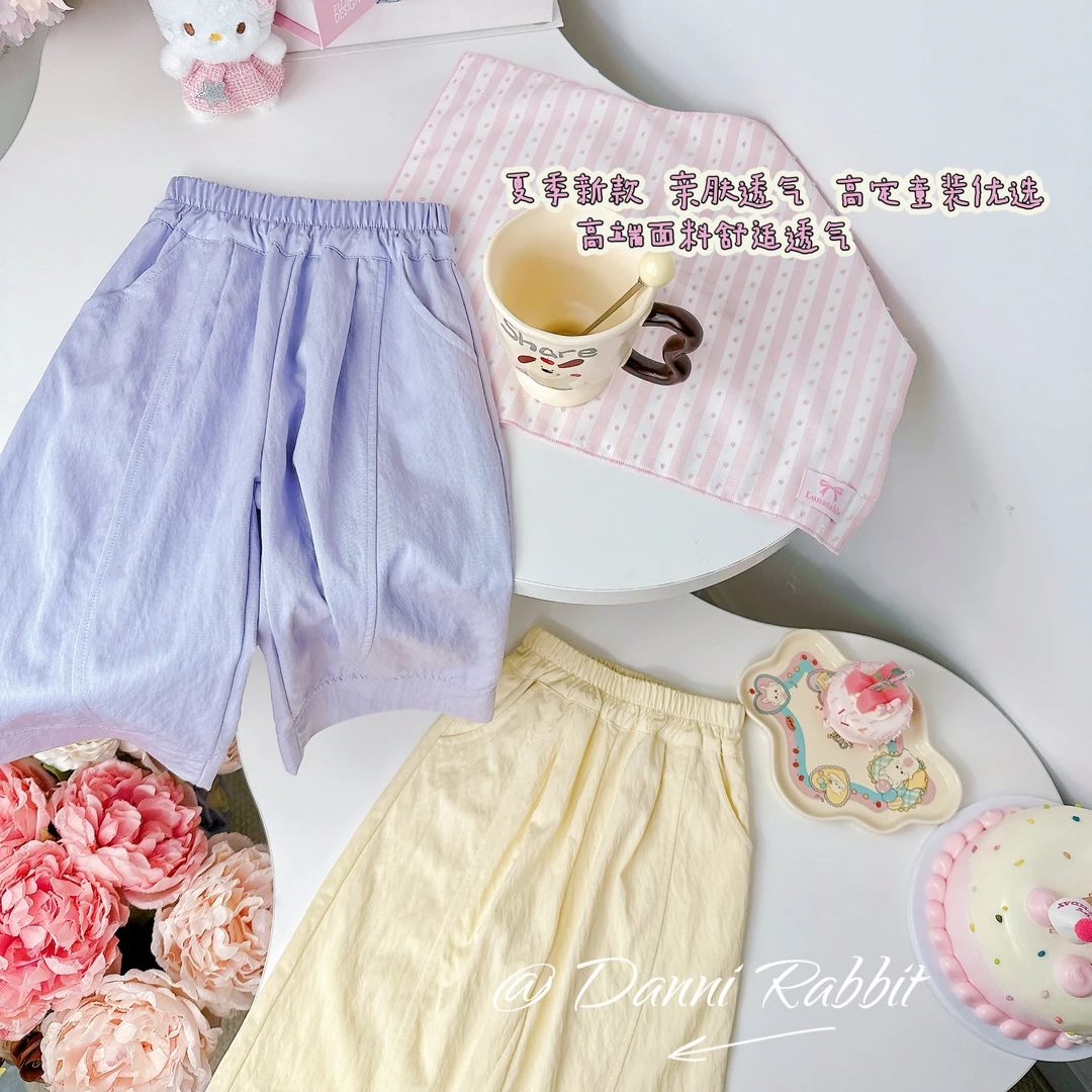 【Dannirabbit】*莱赛尔*纯色百搭直筒女童裤子X-8032