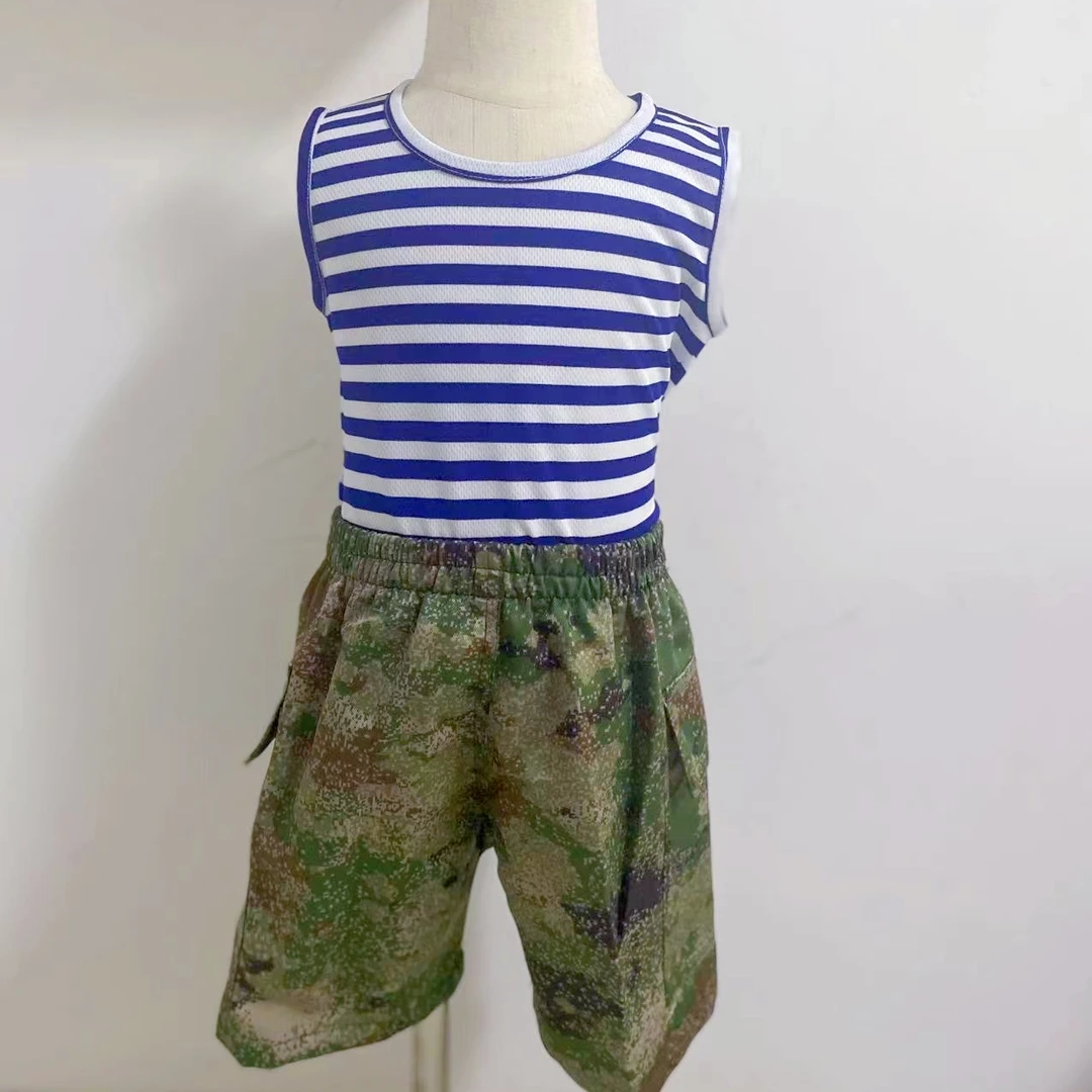 夏季男女通用男套装童装儿童迷彩夏装美式初恋风春日慢人风