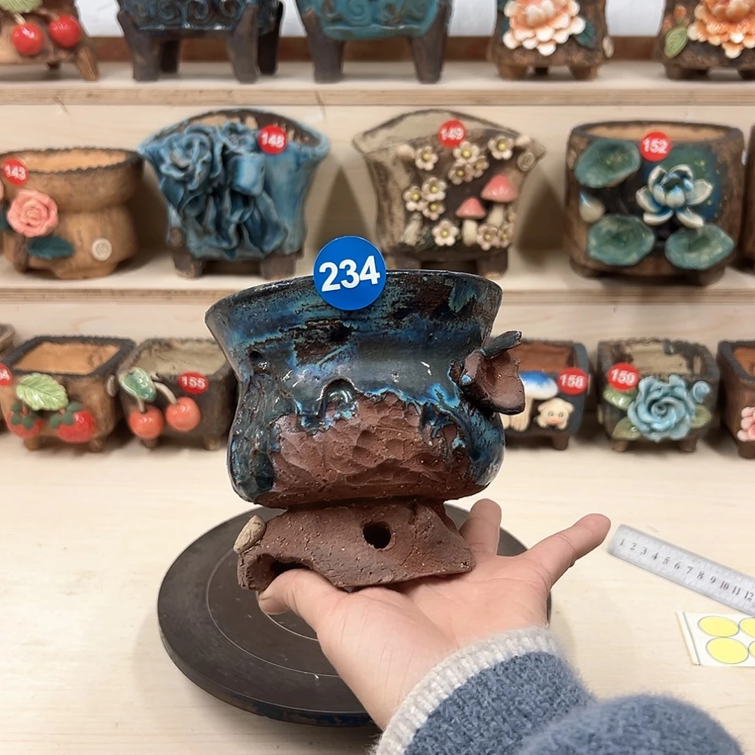 紫砂花盆234号内口11外高13