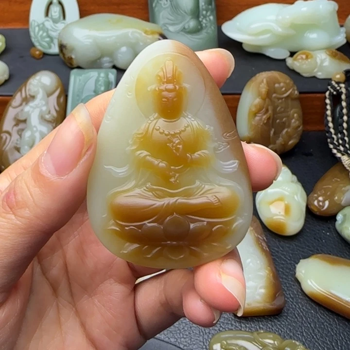 墨***年定制和田玉新疆且末糖白