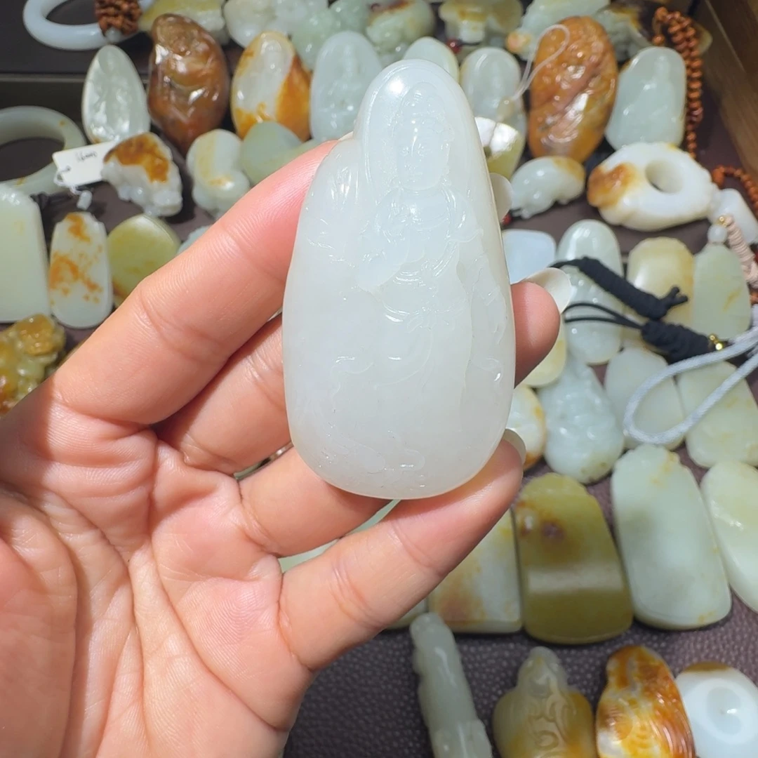 和田玉未镶嵌吊坠(不含链)