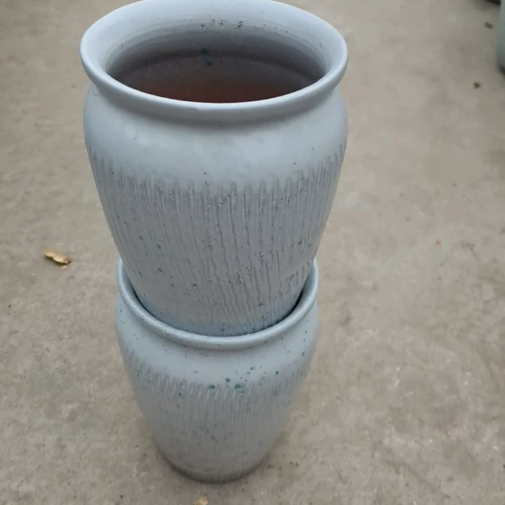 红陶13/20瑕疵两个盆