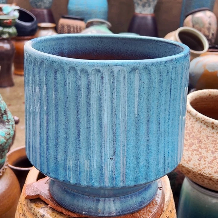 紫砂花盆高约22口约22瑕疵