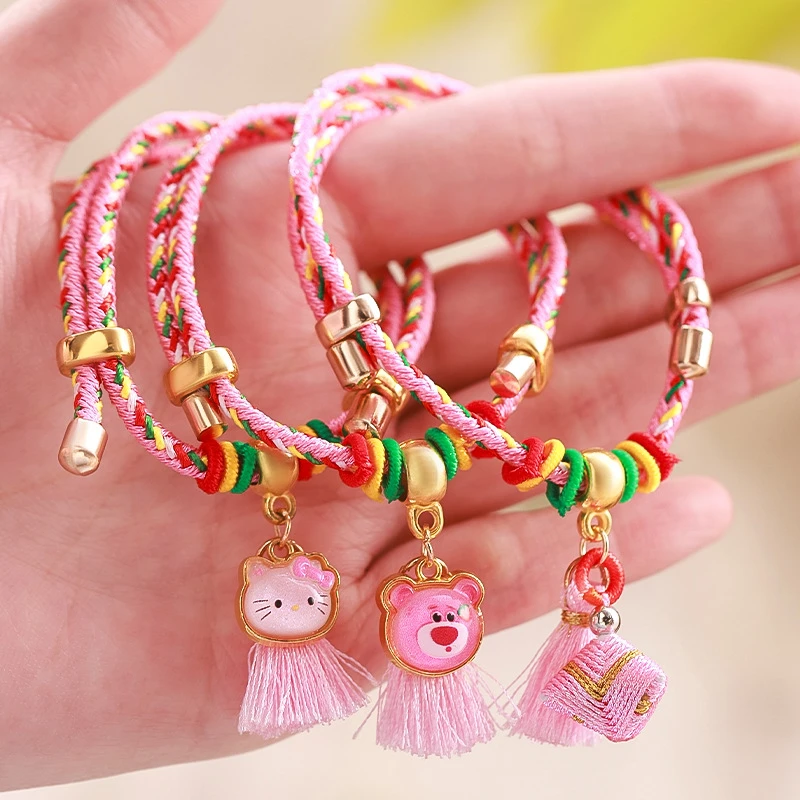 铜合金亚克力手链 手工编织红绳卡通粽子宝宝饰品端午香包手绳批