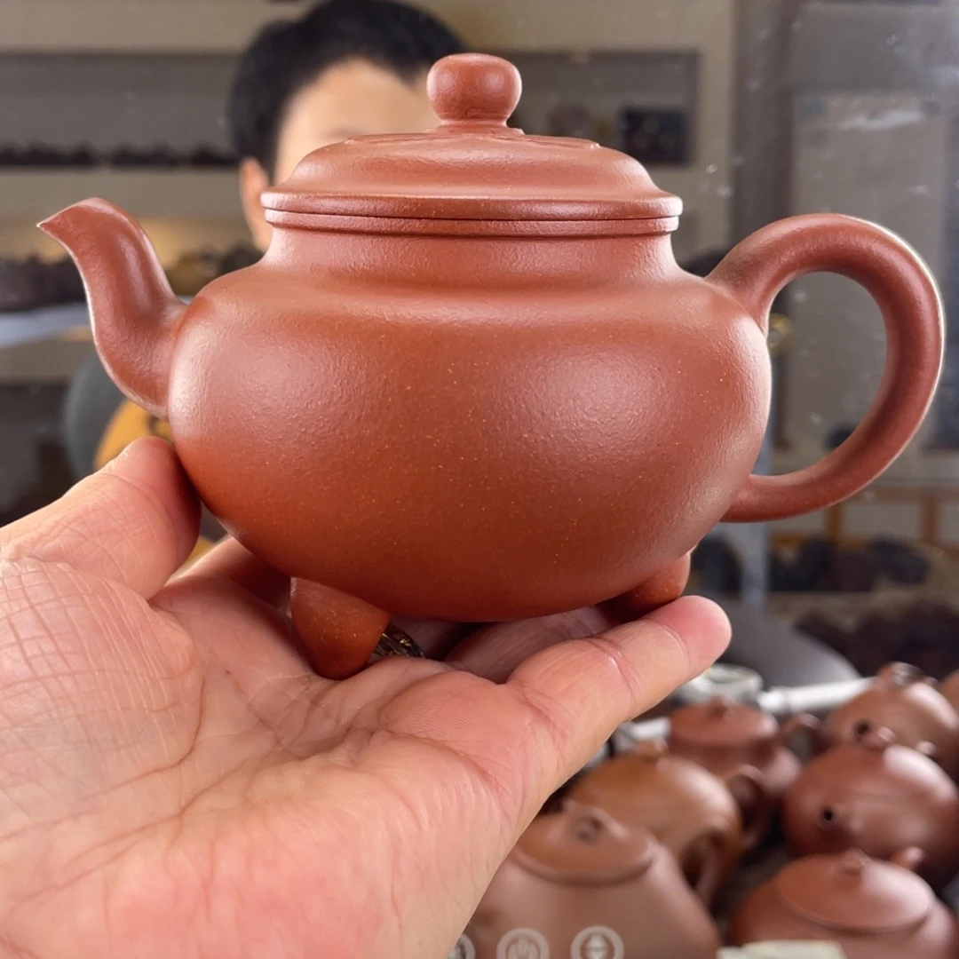茶壶紫砂红降坡大彬如意260cc