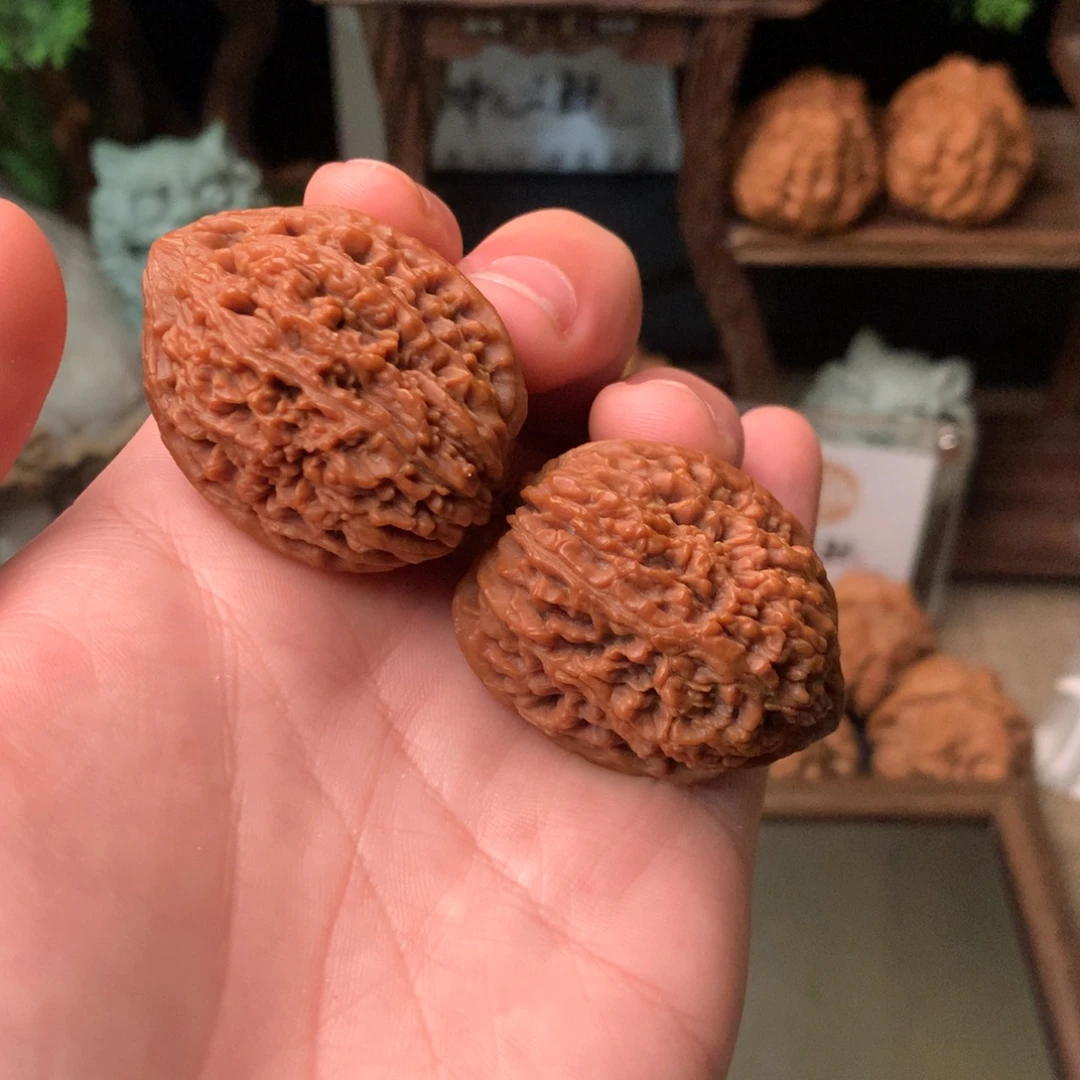 把件文玩核桃38尺寸全品红皮头货大蒜头