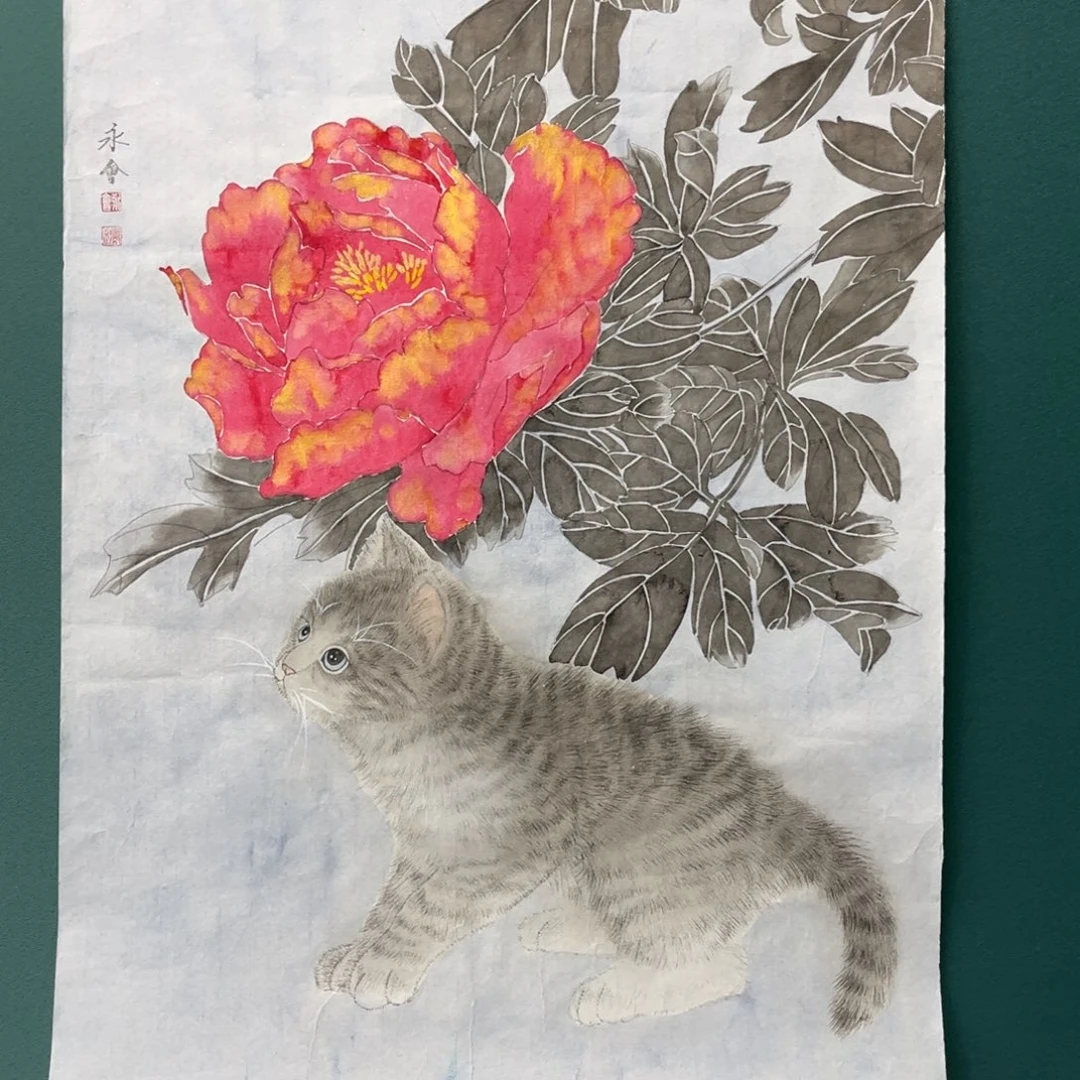 国画艺术家真人手绘