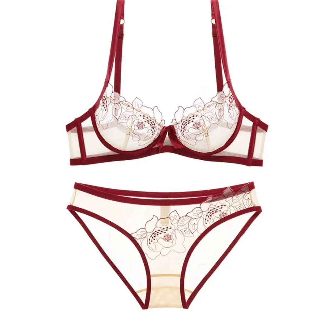 戴家系列大胸显小薄款蕾丝轻薄大码文胸欧美美背柒九