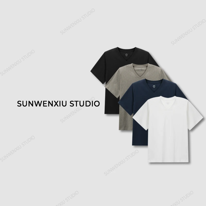 swx studio3店 ”小头特效“强烈推荐100%全棉可拆卸垫肩正肩T恤