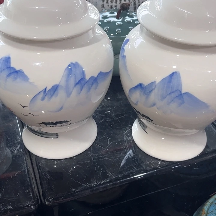 摆件三润陶瓷茶叶罐密封罐