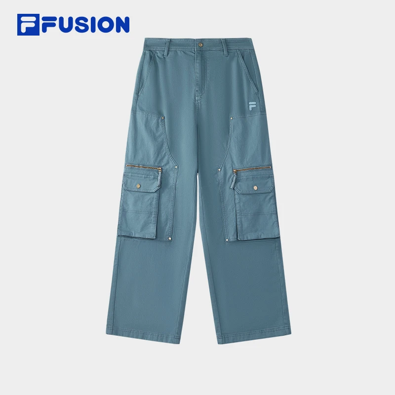 FILA斐乐正品男装秋季宽松百搭休闲多口袋梭织工装裤T11M513804