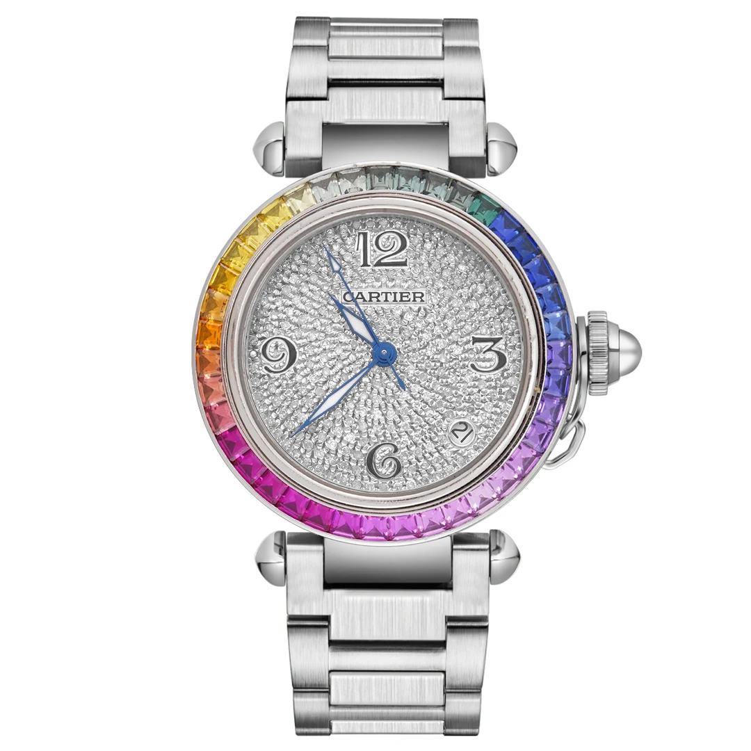 99新 Cartier/卡地亚 帕莎系列W31074M7后钻腕表/WHP038696