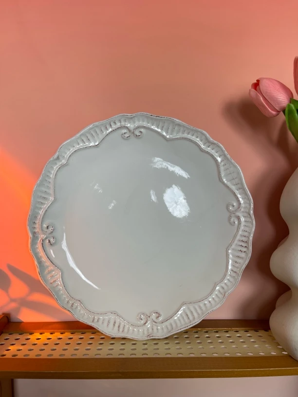 973浮雕复古做旧家用简约菜盘