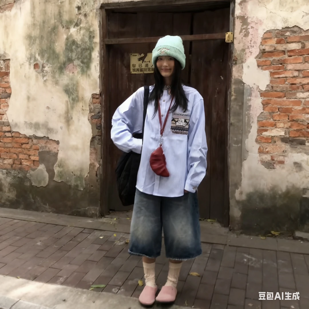 C8#某宝近2张！民族风条纹衬衫男长袖秋季新款 潮牌情侣长袖衬衫