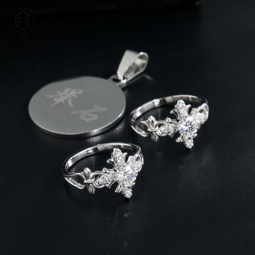 925银莫桑石银制品 TH1231-9819-103莫桑钻戒指（一件/自选）I