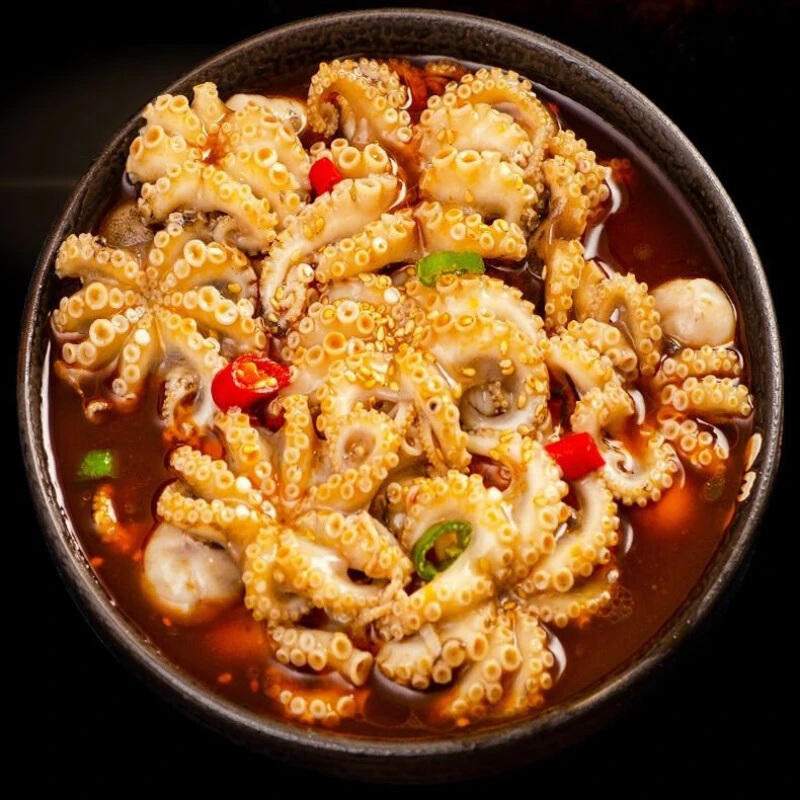 【8罐装】捞汁八爪鱼麻辣海鲜爆头小八爪冷冻开罐即食