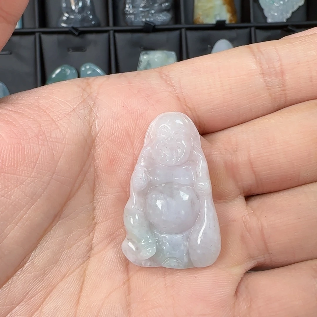 翡翠未镶嵌颈饰佛公