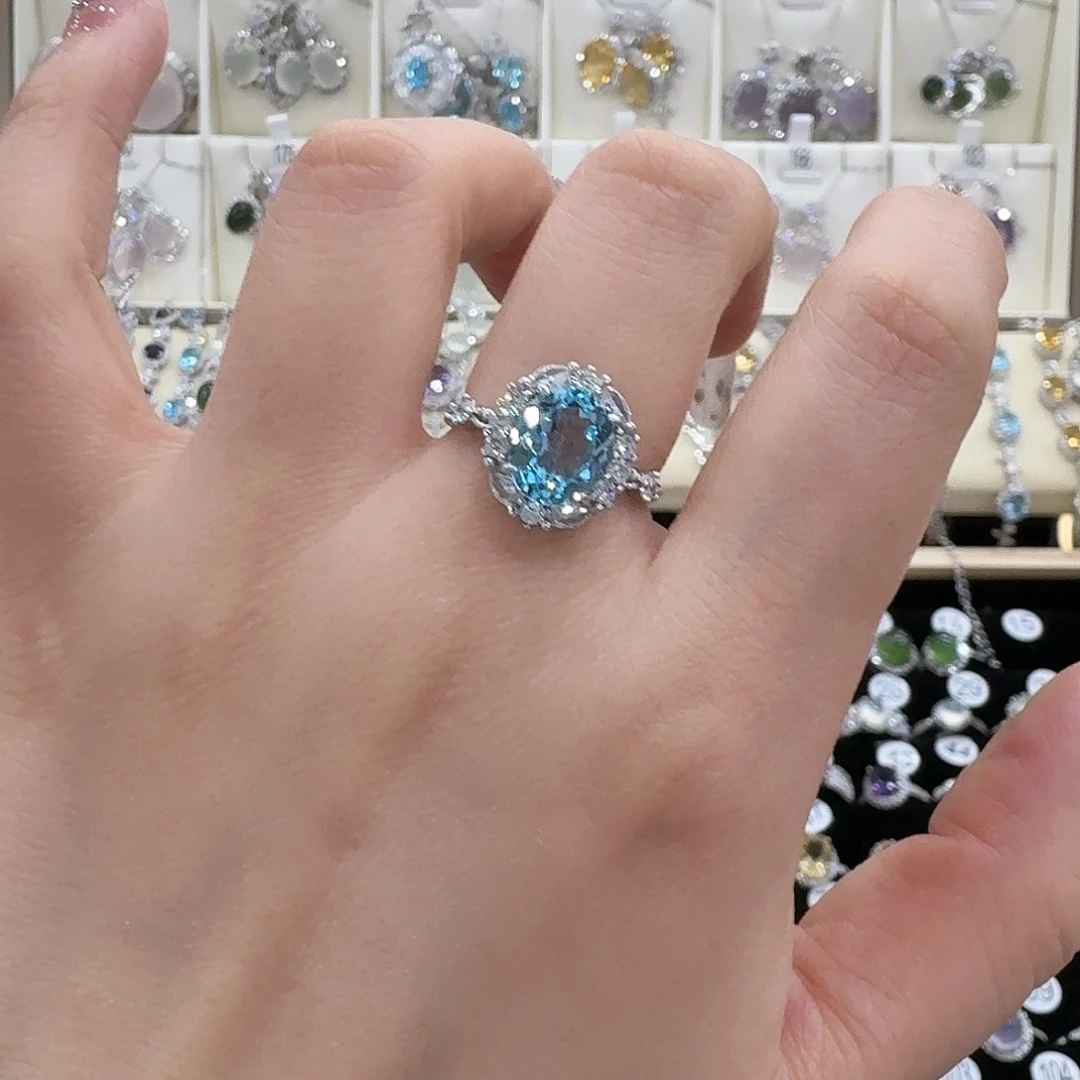 月****蛇纹石玉银S925镶嵌戒指