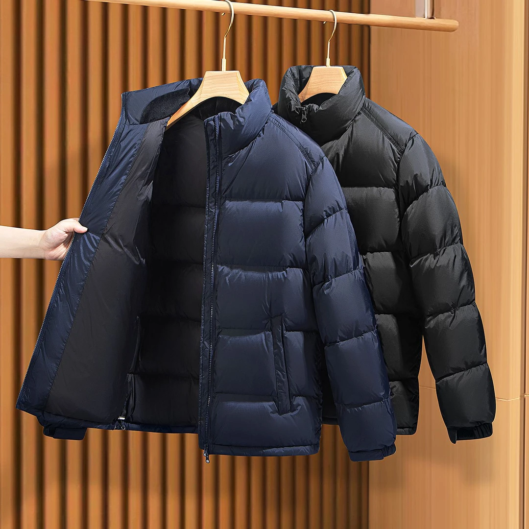 Fervemore费韦戈摩冬季保暖加厚短款男防风防水立领纯色羽绒服