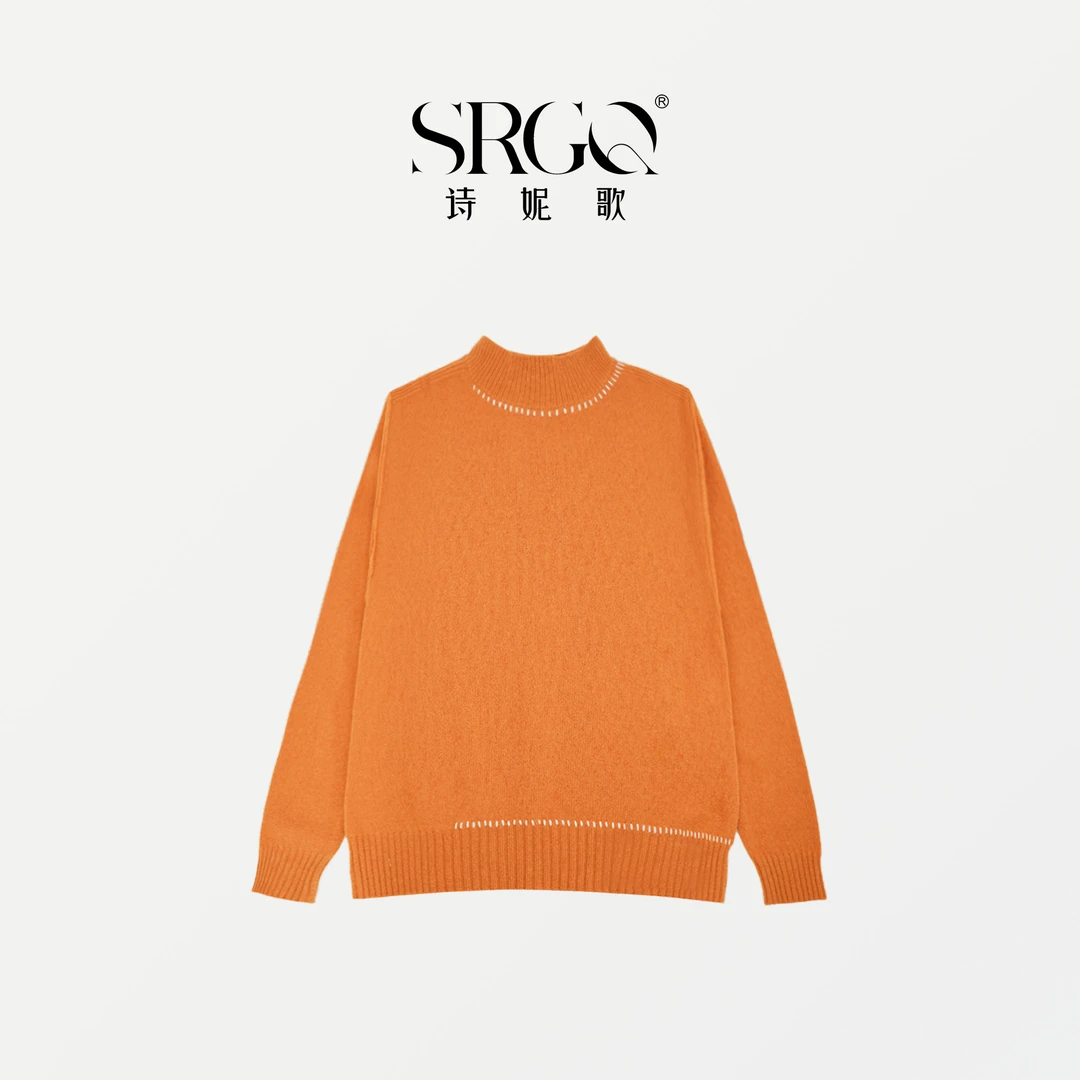诗妮歌2024舒适系列【阿勒泰的草原】明线圆领 羊毛衫