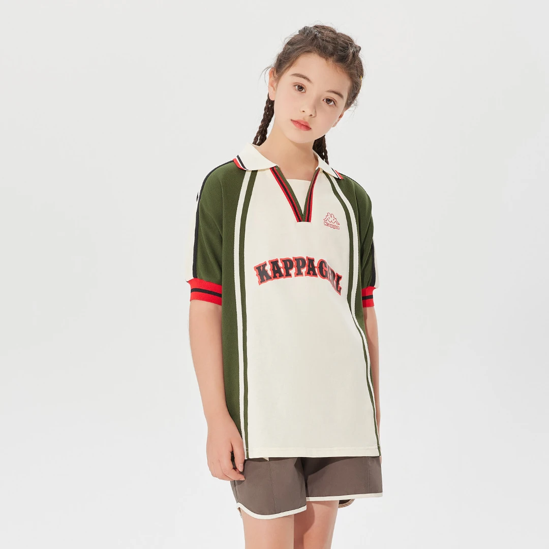 kappa kids卡帕亲子夏季舒适百搭透气套头短袖