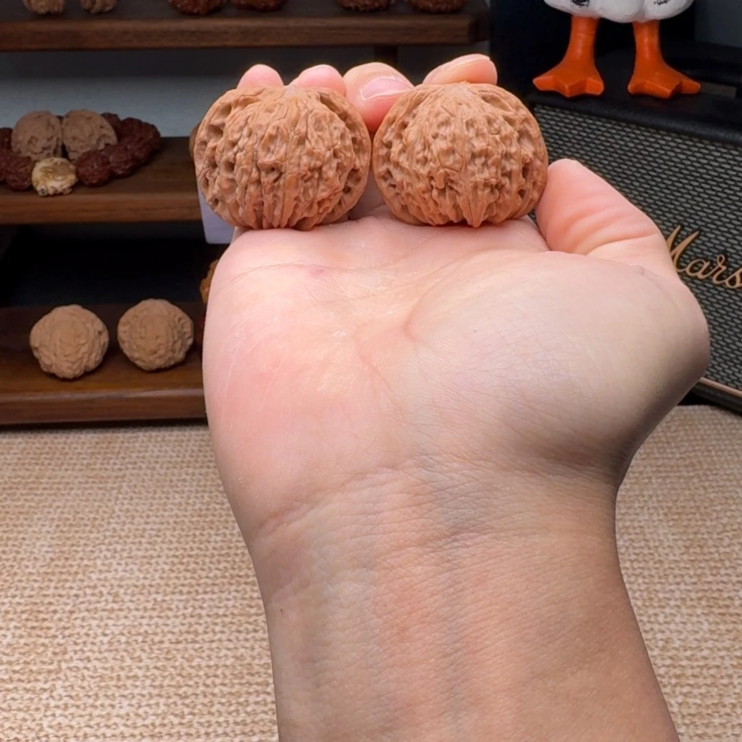 文玩核桃把件4118磨盘