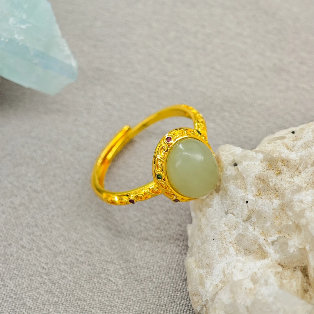 父亲节特惠 经典高雅和田玉戒指/NYXF-HTYJZ-102（多样性发货）