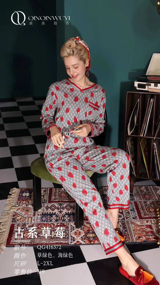 亲亲吾衣秋冬棉提花家居服