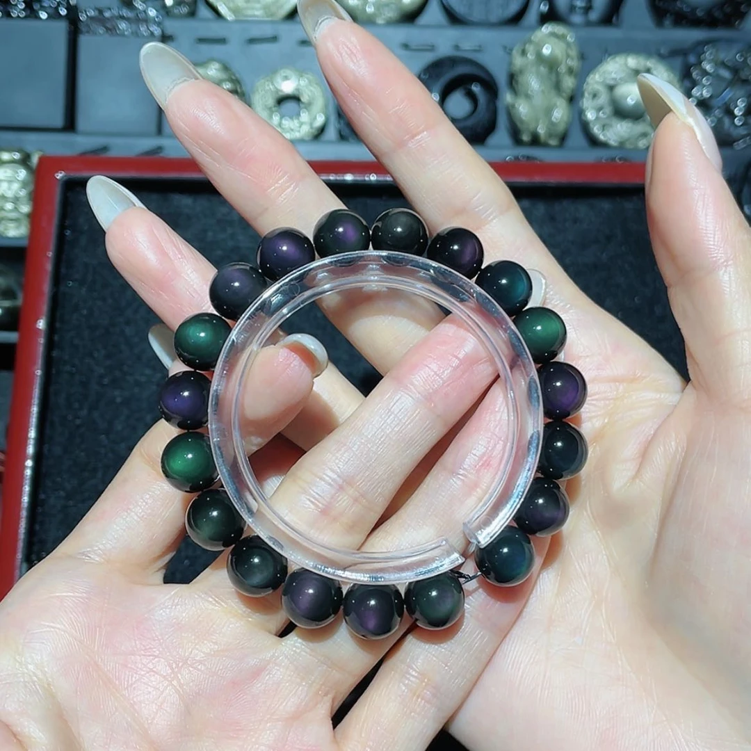 【闪购商品】未镶嵌黑曜岩手链乐*