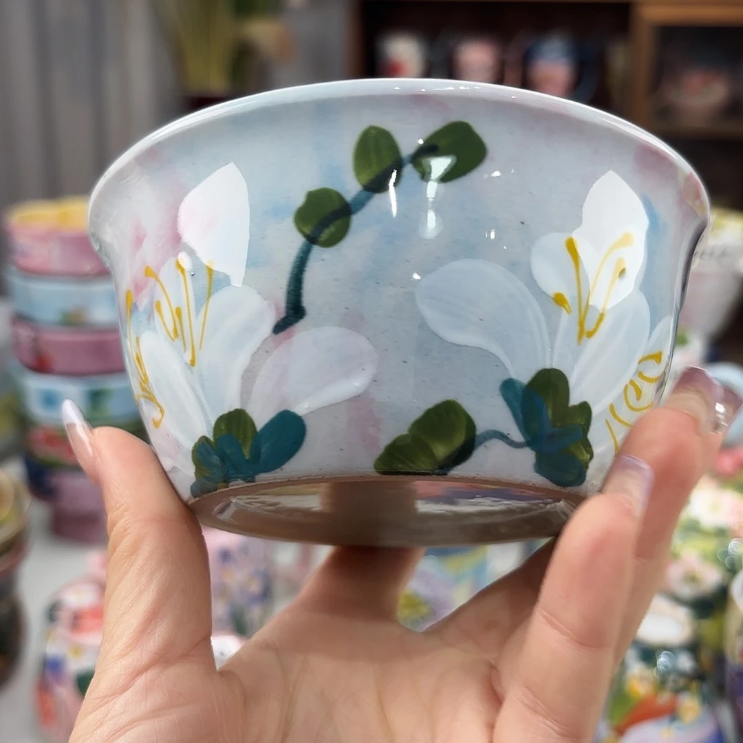 瓷片景德镇手绘高温釉下彩陶瓷茶具
