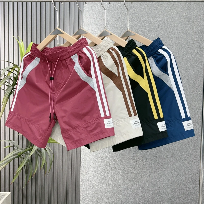 2025夏季速干轻薄舒适洋气抽绳五分裤男户外宽松百搭休闲沙滩裤