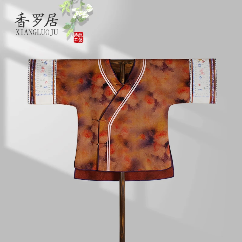 【染衣】复古新中式纯手工桑蚕丝香云纱中国风古风提花女士上衣