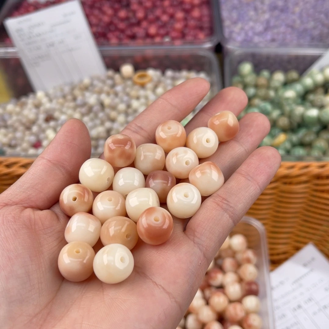 白玉菩提吊坠q13mm 40+10 花皮