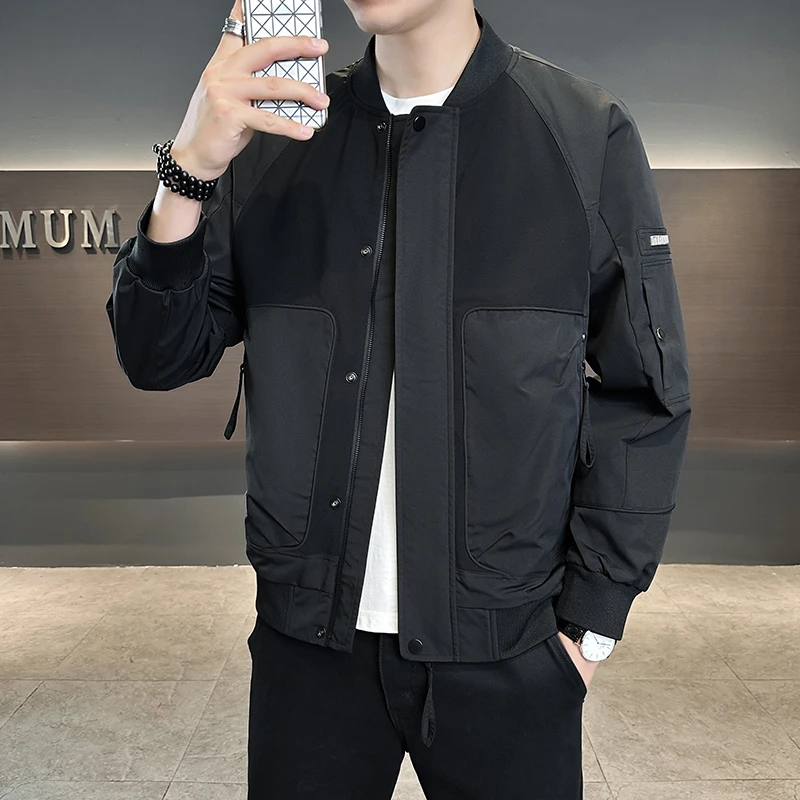 港风男士棒球服男直下摆韩版春秋季潮流宽松夹克休闲时尚秋季