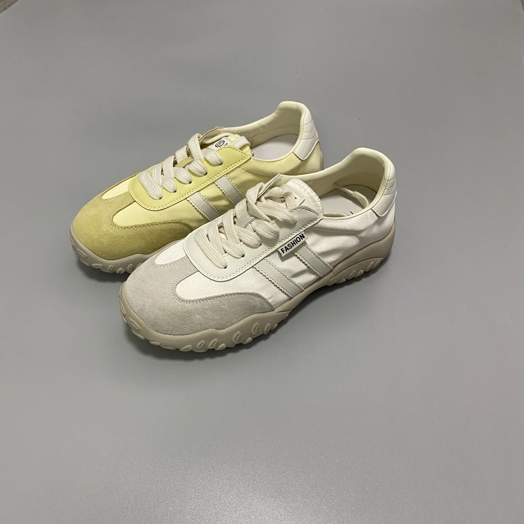 夏季新款百搭拼色系带软底舒适轻便上班不累脚女鞋阿甘鞋 267042