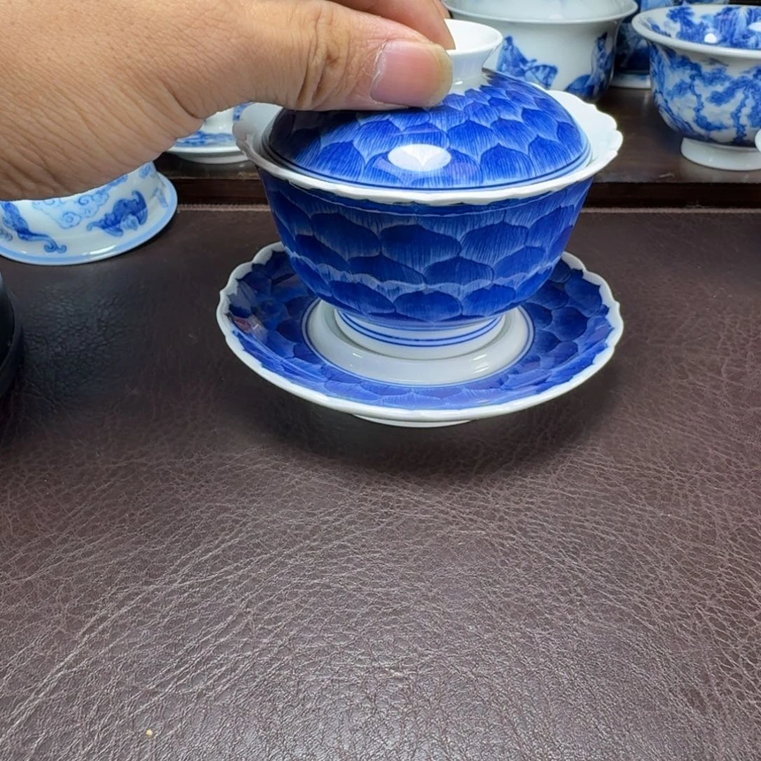 E***丁瓷片当代景德镇陶瓷手绘茶具