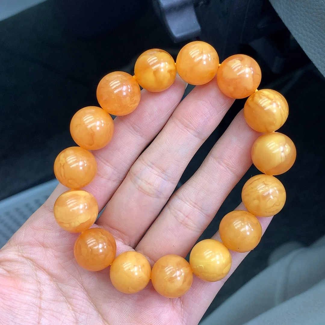 琥珀未镶嵌珠宝奇石14mm➕