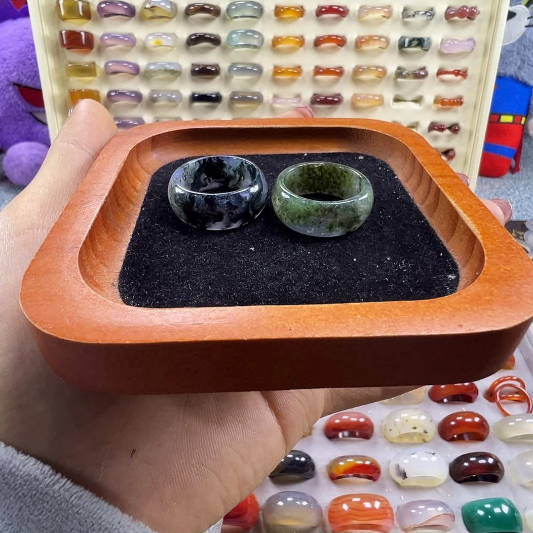 外***一玛瑙/玉髓未镶嵌戒指B15不退换20港23两只