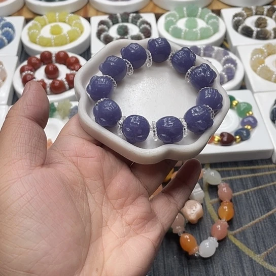 石英质玉（非洲翠）合金个性简约大方时尚