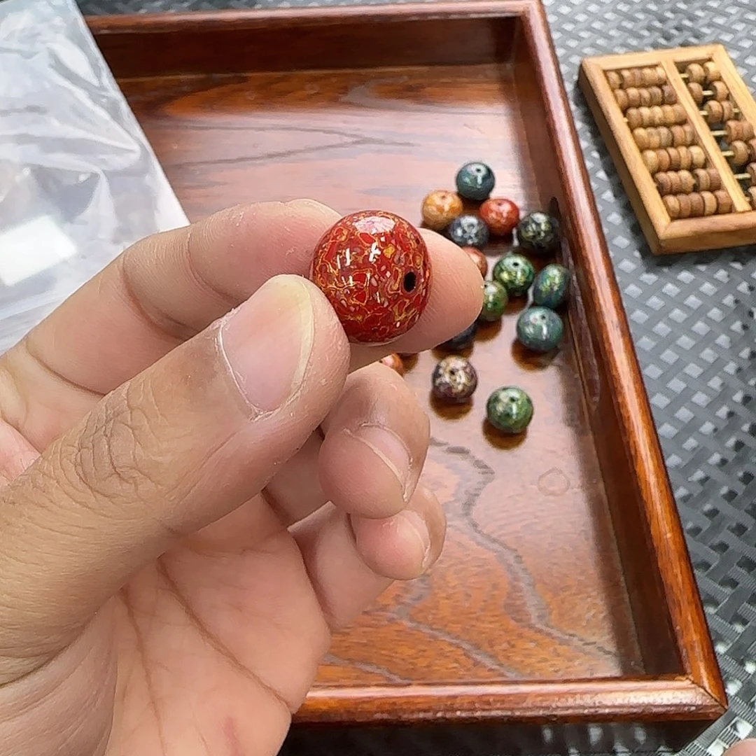 手串白玉菩提15大漆