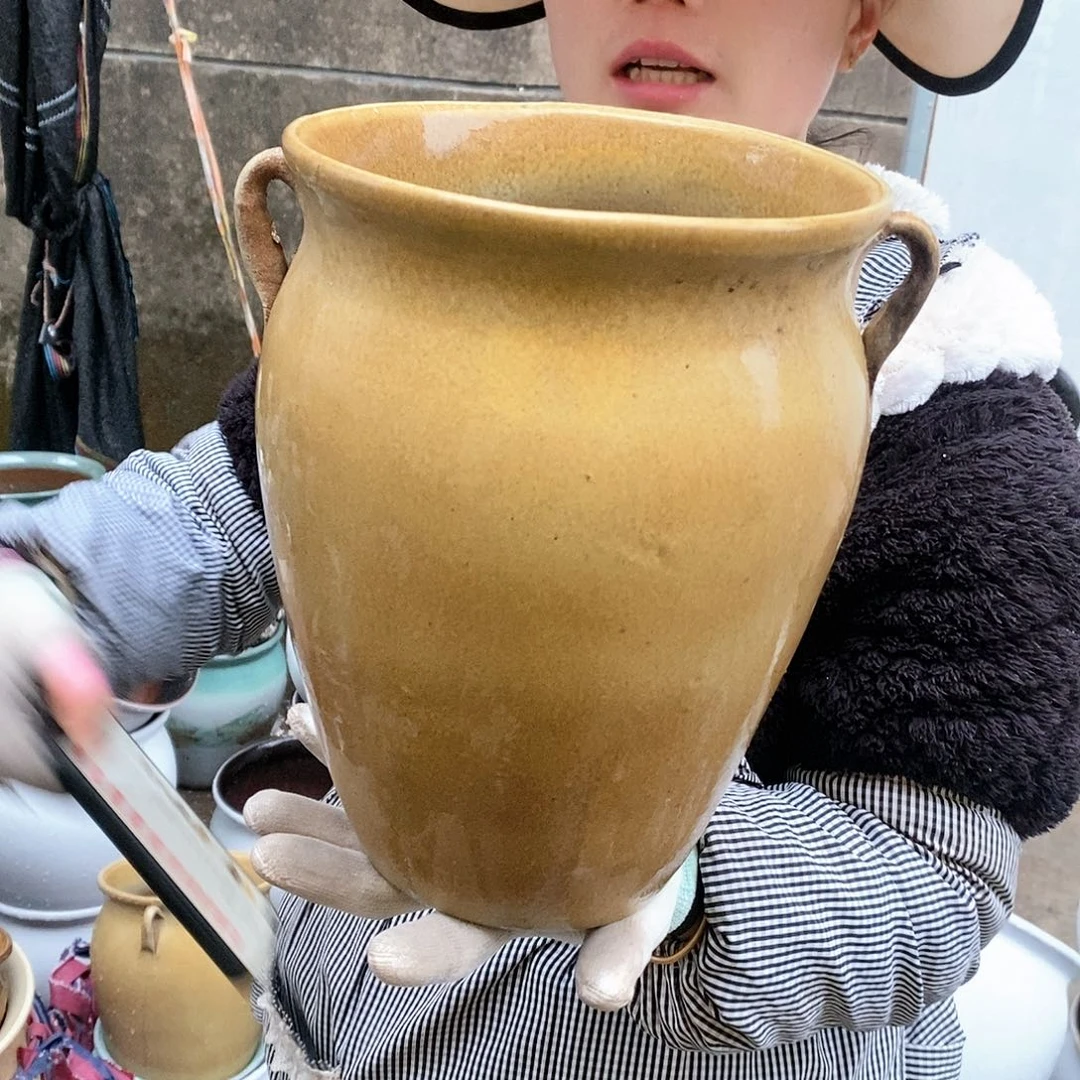 紫砂花盆瑕疵口20高27